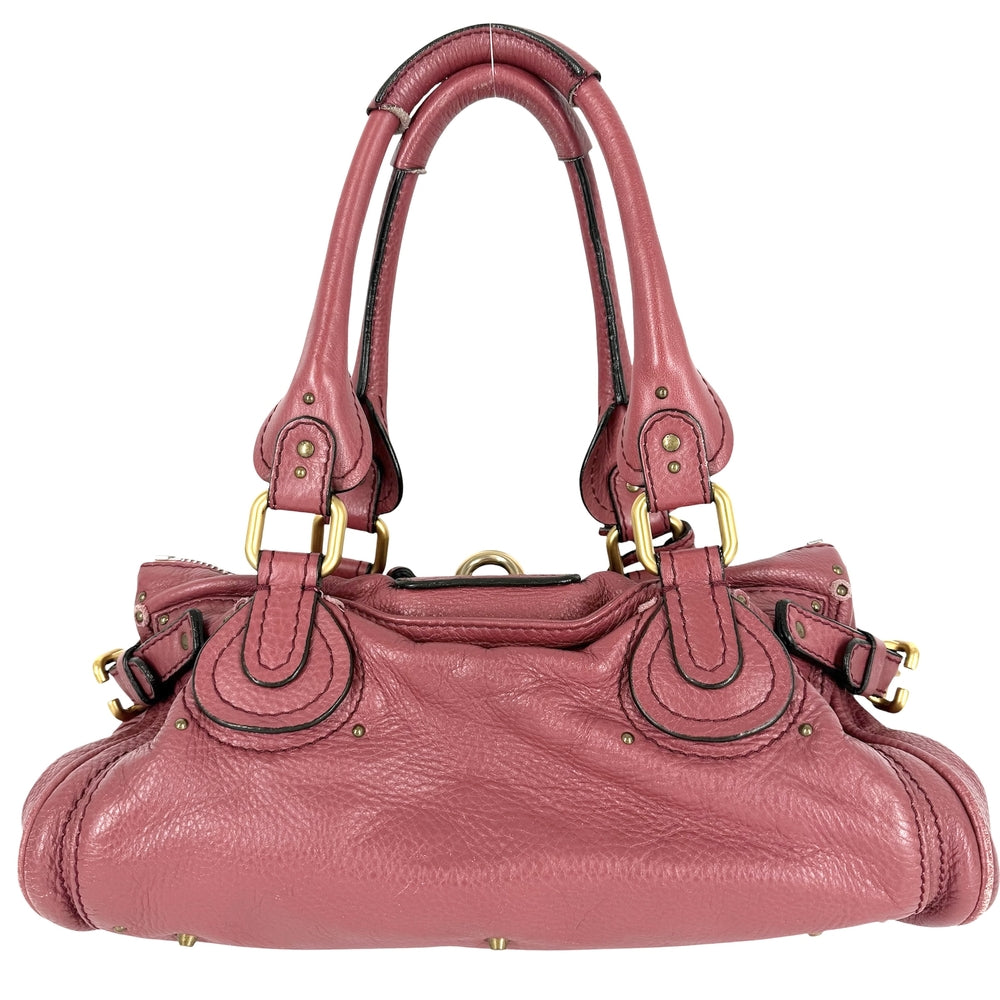 Chloe クロエ ハンドバッグ パディントン レザー ピンク ゴールド×シルバー金具 レディース【中古品】
