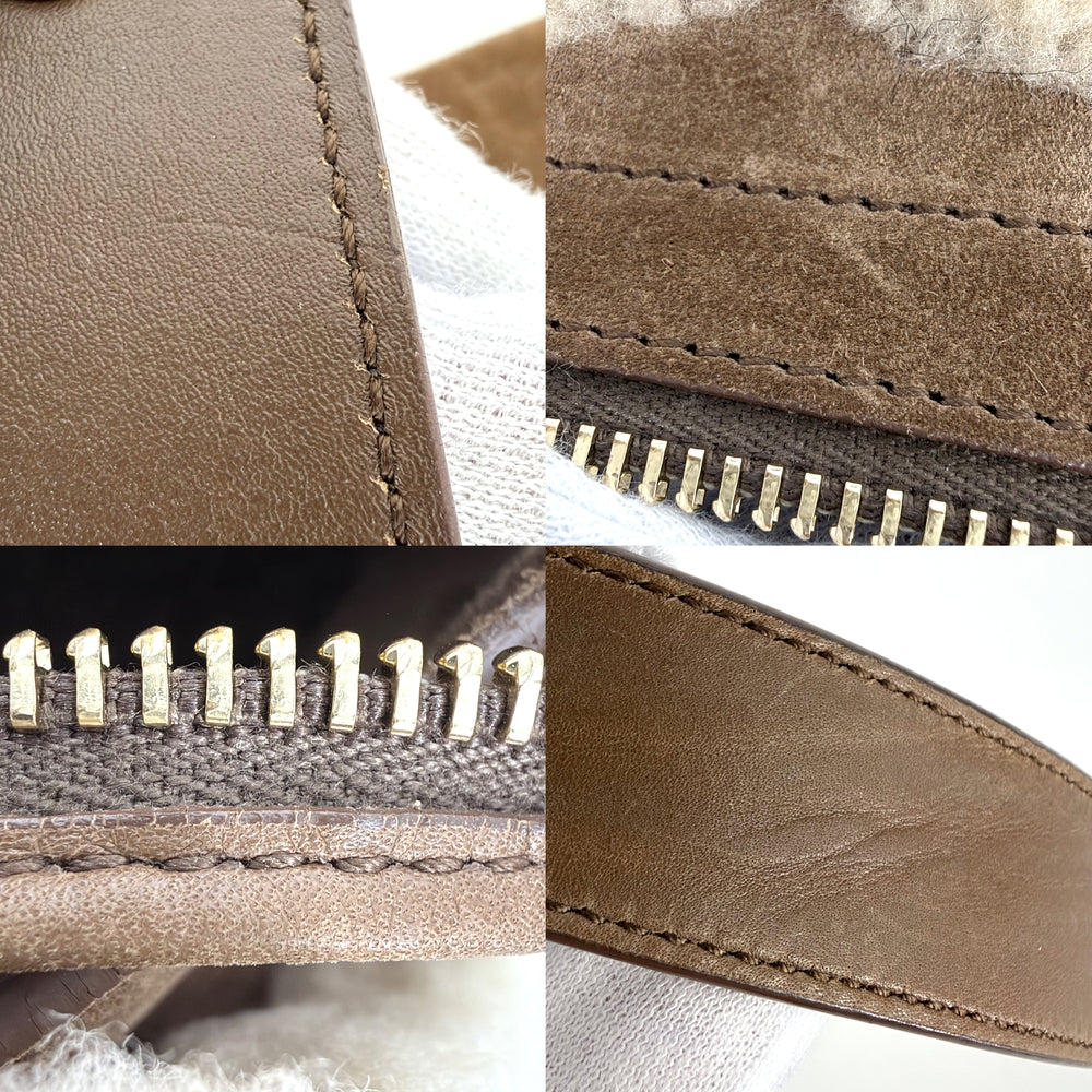 SAINT LAURENT PARIS サンローランパリ 2WAY ベイビー ダウンタウン ハンドバッグ ショルダーバッグ 635346 レザー ブラウン 茶 ゴールド金具 レディース【中古品】
