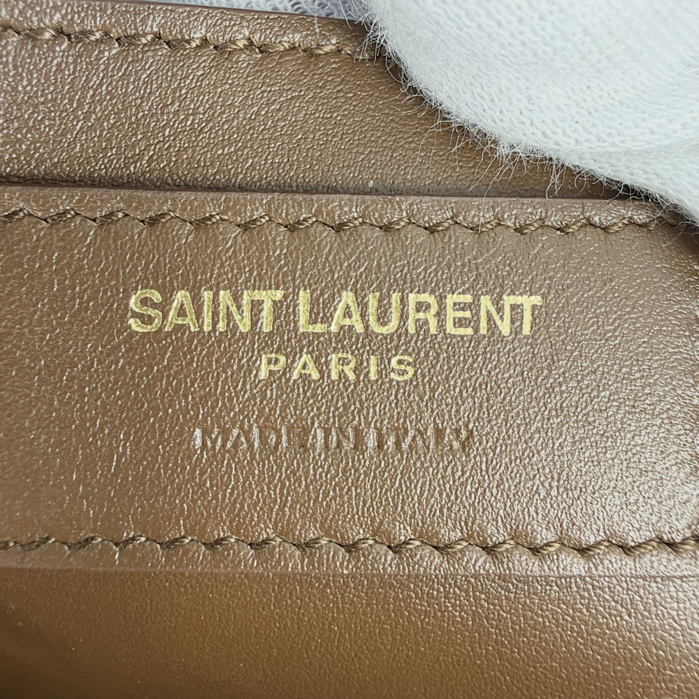 SAINT LAURENT PARIS サンローランパリ 2WAY ベイビー ダウンタウン ハンドバッグ ショルダーバッグ 635346 レザー ブラウン 茶 ゴールド金具 レディース【中古品】