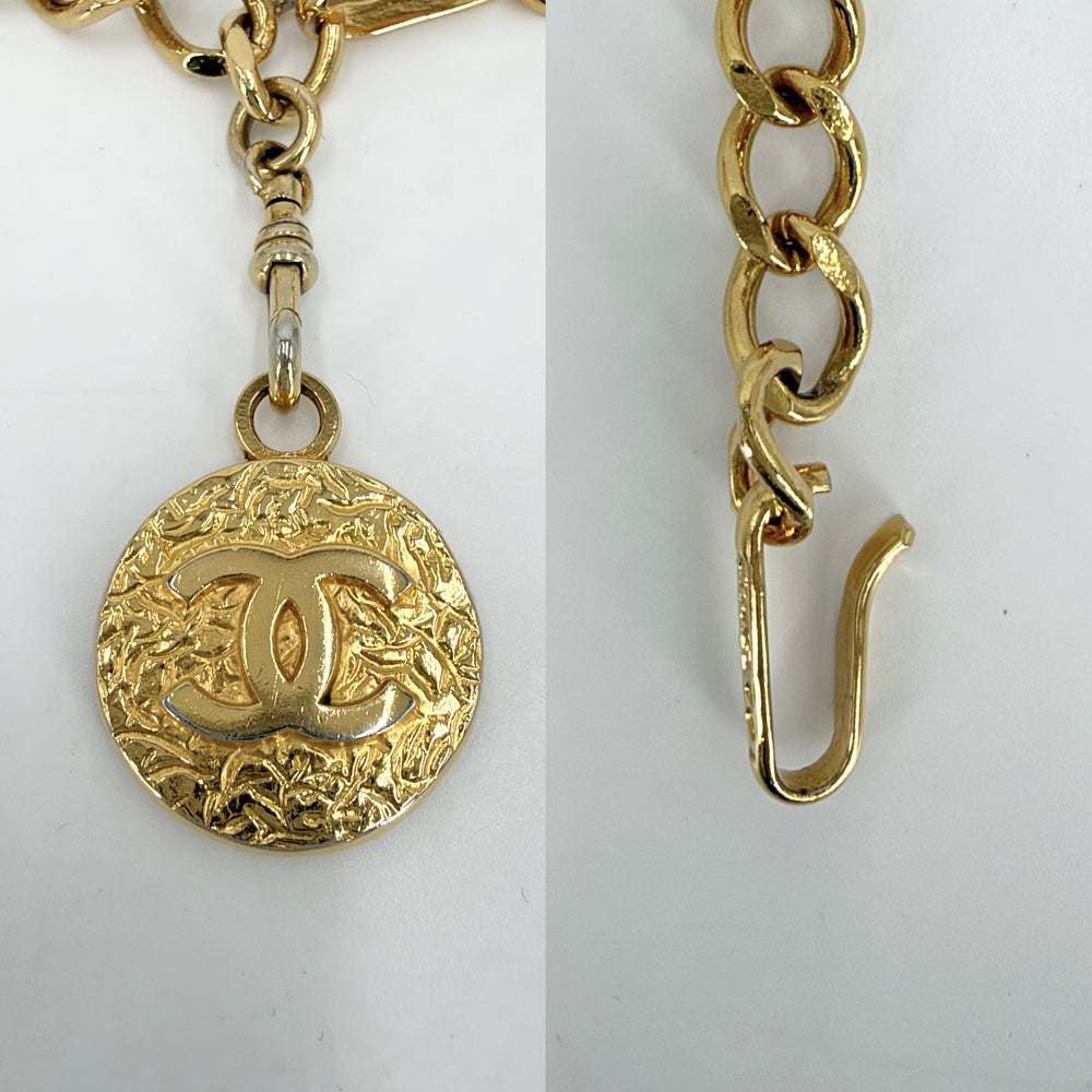 CHANEL シャネル ベルト ラウンド ココマーク ヴィンテージ アクセサリー GP レディース 約112.0g 1982年【中古品】