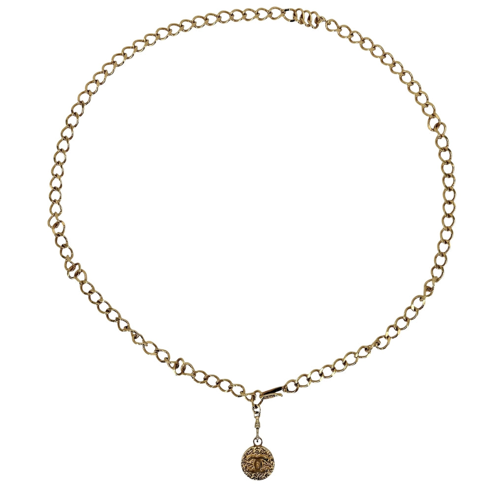 CHANEL シャネル ベルト ラウンド ココマーク ヴィンテージ アクセサリー GP レディース 約112.0g 1982年【中古品】