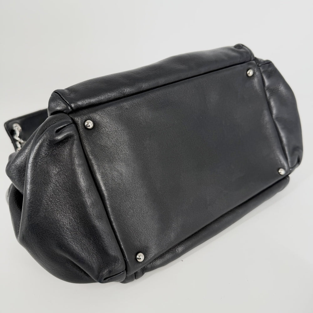 CHANEL シャネル ショルダーバッグ マトラッセ ワンショルダー ココマーク A29923 ラムスキン ブラック 黒 シルバー金具 レディース【中古品】