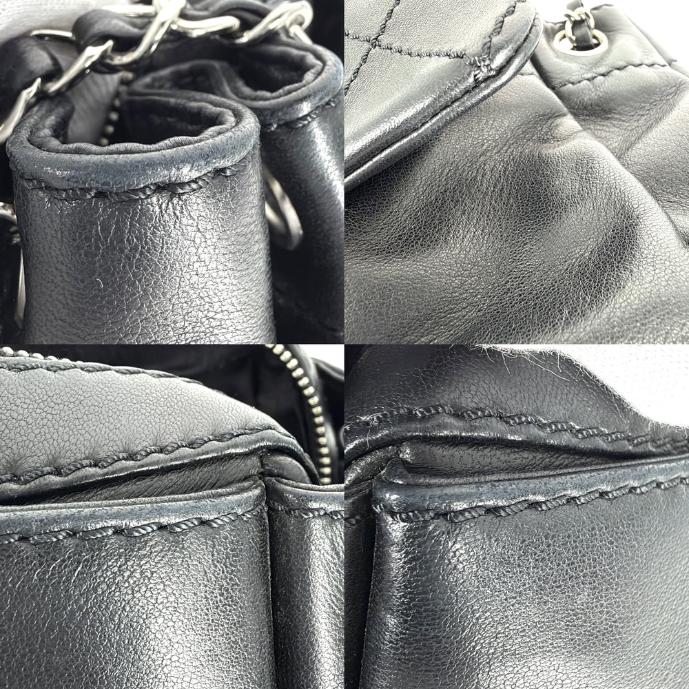 CHANEL シャネル ショルダーバッグ マトラッセ ワンショルダー ココマーク A29923 ラムスキン ブラック 黒 シルバー金具 レディース【中古品】
