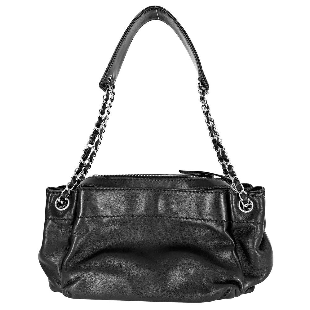 CHANEL シャネル ショルダーバッグ マトラッセ ワンショルダー ココマーク A29923 ラムスキン ブラック 黒 シルバー金具 レディース【中古品】
