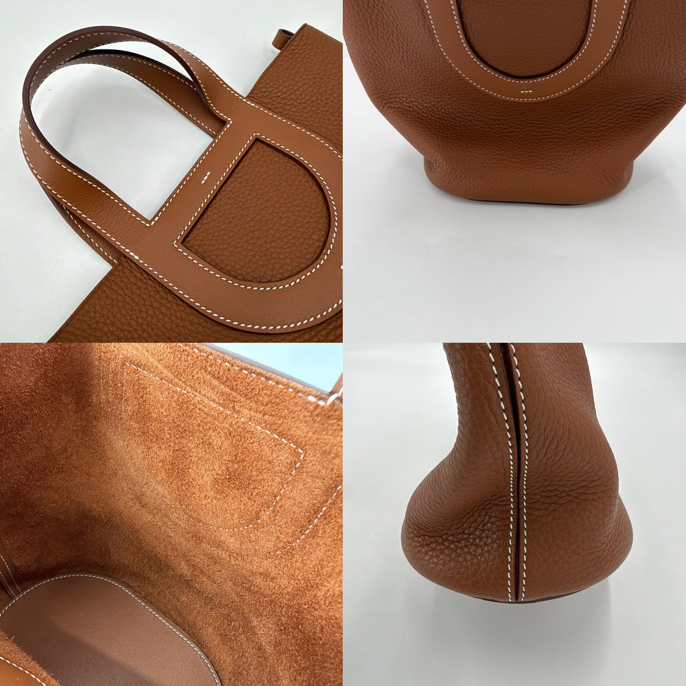 HERMES エルメス ハンドバッグ インザループ18 トリヨンクレマンス ヴォースイフト W刻印 レザー ブラウン 茶 シルバー金具 レディース 2024年【中古品】
