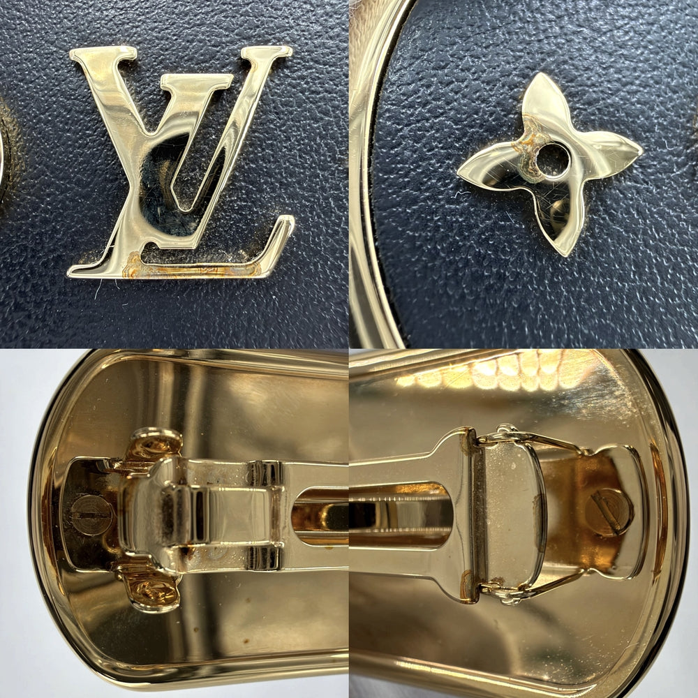 LOUIS VUITTON ルイヴィトン ヘアアクセサリー バレッタ 小物 ファッションアイテム M00564 ブラック 黒 ゴールド ゴールド金具 レディース【中古品】