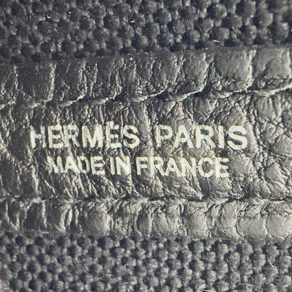 HERMES エルメス 2WAY ガーデンファイルPM トートバッグ ショルダーバッグ ハンドバッグ かばん 鞄 メンズ レディース Y刻印 キャンバス レザー ブラック 黒 シルバー金具 ユニセックス 2020年【中古品】