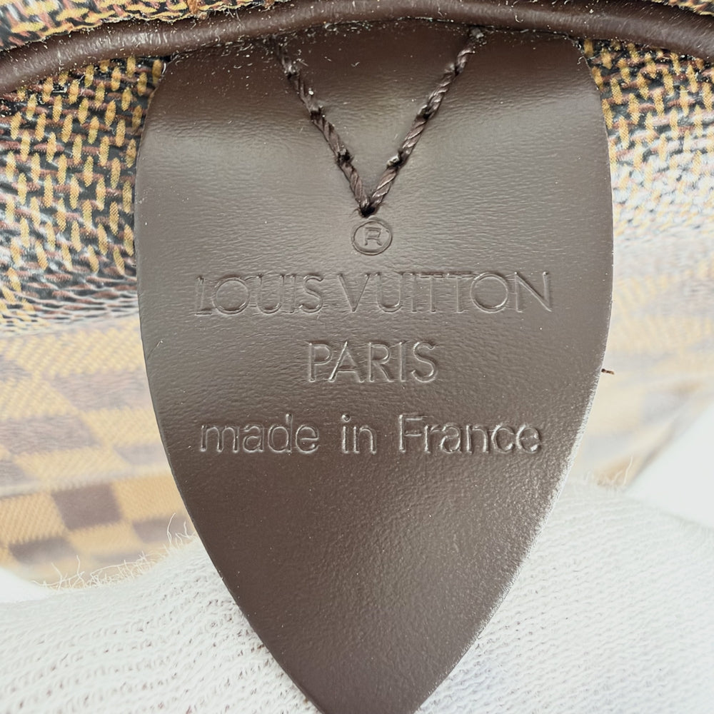 LOUIS VUITTON ルイヴィトン ボストンバッグ キーポル50 ダミエキャンバス M41427 PVCコーティングキャンバス レザー ブラウン 茶 ゴールド金具 メンズ【中古品】