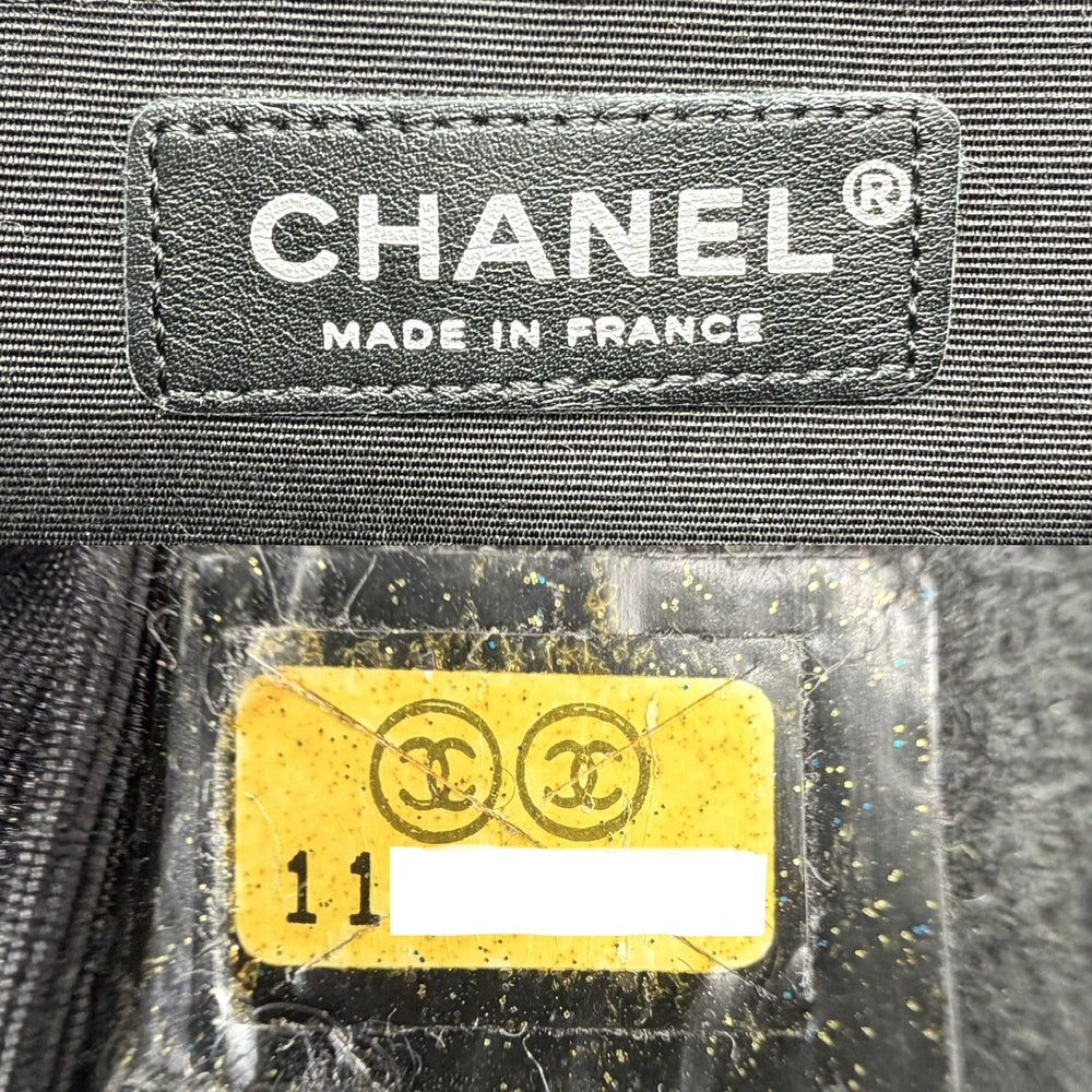 CHANEL シャネル ショルダーバッグ パッチワーク ココマーク チェーンショルダー ダブルチェーン レザー スウェード ブラック 黒 シルバー金具 レディース【中古品】