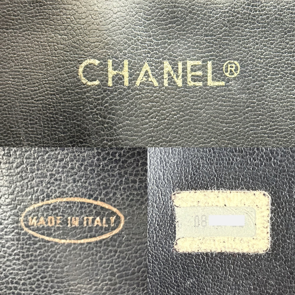 CHANEL シャネル ショルダーバッグ チェーンショルダーバッグ ラムスキン ブラック 黒 ゴールド金具 レディース【中古品】