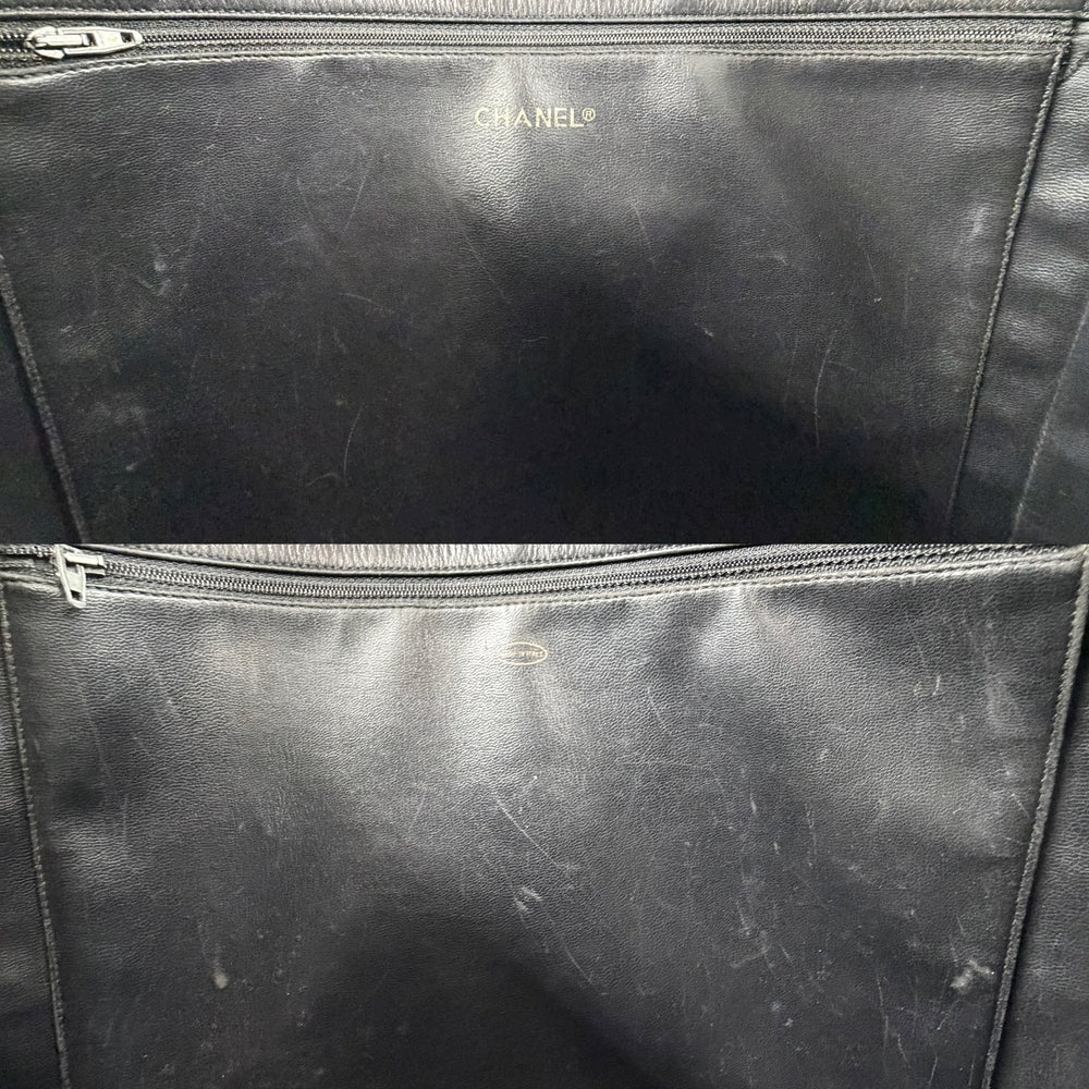 CHANEL シャネル ショルダーバッグ チェーンショルダーバッグ ラムスキン ブラック 黒 ゴールド金具 レディース【中古品】