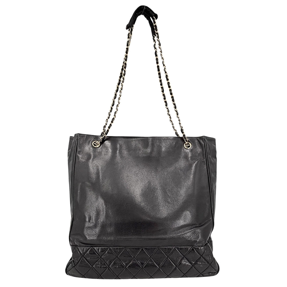 CHANEL シャネル ショルダーバッグ チェーンショルダーバッグ ラムスキン ブラック 黒 ゴールド金具 レディース【中古品】