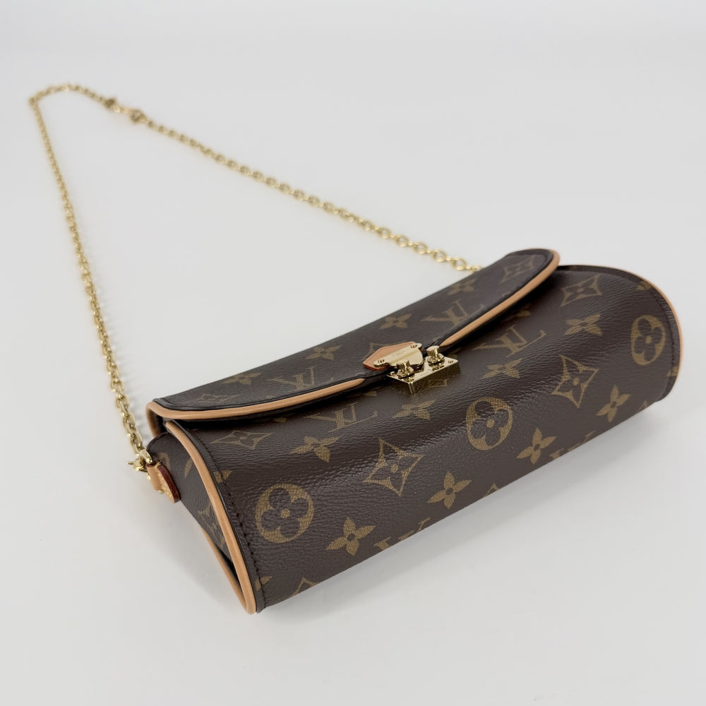 LOUIS VUITTON ルイヴィトン ハンドバッグ ポシェットカミーユ モノグラムキャンバス M13566 PVCコーティングキャンバス レザー ブラウン 茶 ゴールド金具 レディース【中古品】