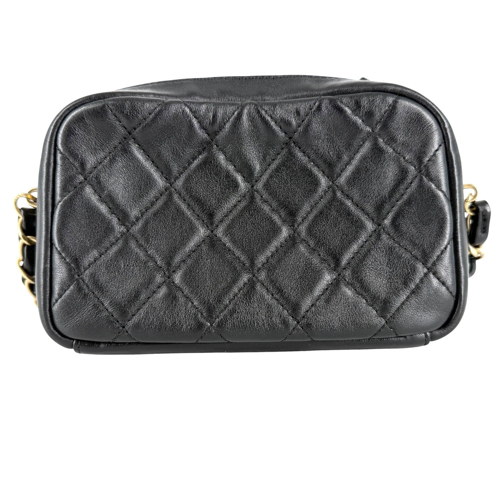 CHANEL シャネル ショルダーバッグ マトラッセ バックル カメラバッグ ココマーク レザー ブラック 黒 ゴールド金具 レディース【中古品】