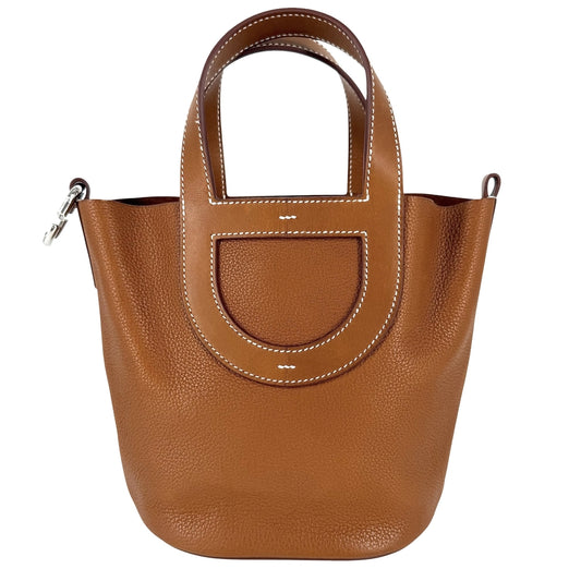 HERMES エルメス ハンドバッグ インザループ18 シェーヌダンクル K刻印 トリヨンクレマンス ヴォースイフト ブラウン 茶 シルバー金具 レディース 2025年【中古品】