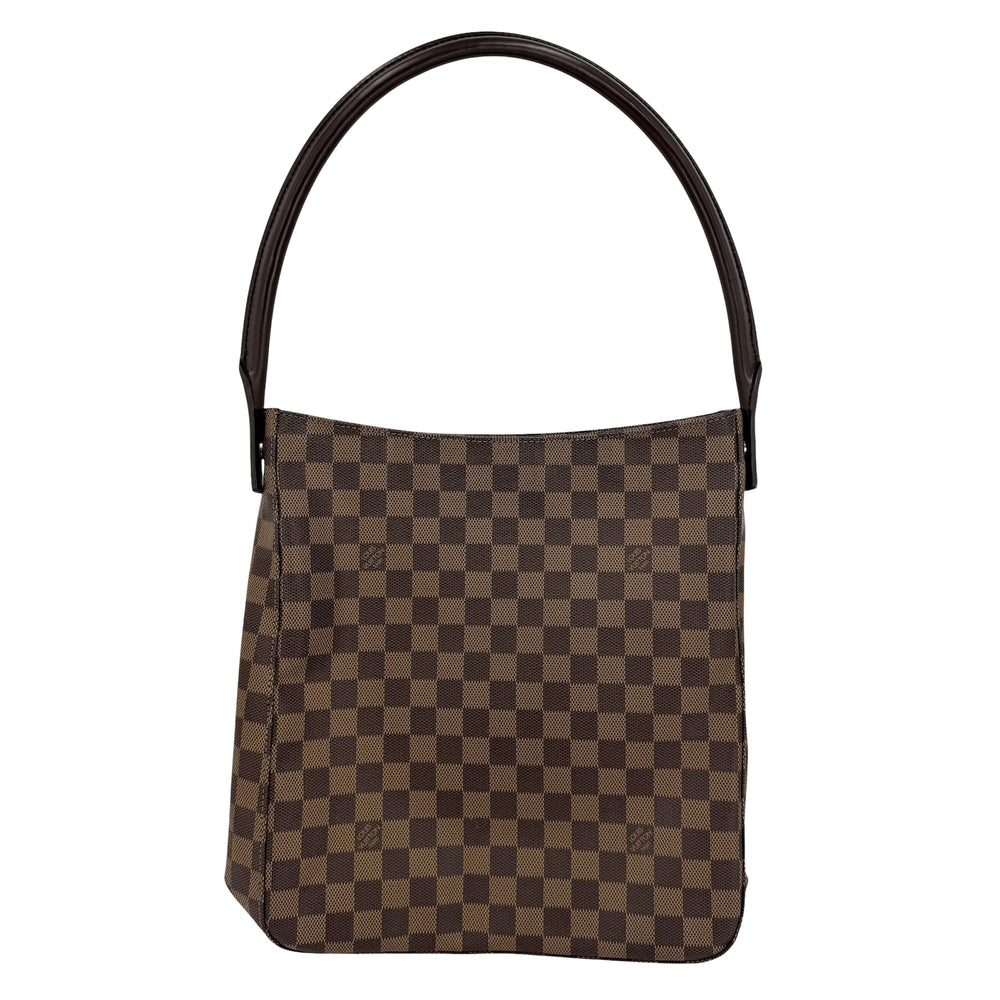 LOUIS VUITTON ルイヴィトン ショルダーバッグ ルーピングGM ワンハンドル スペシャルオーダー N51144 ダミエキャンバス ブラウン 茶 ゴールド金具 レディース【中古品】