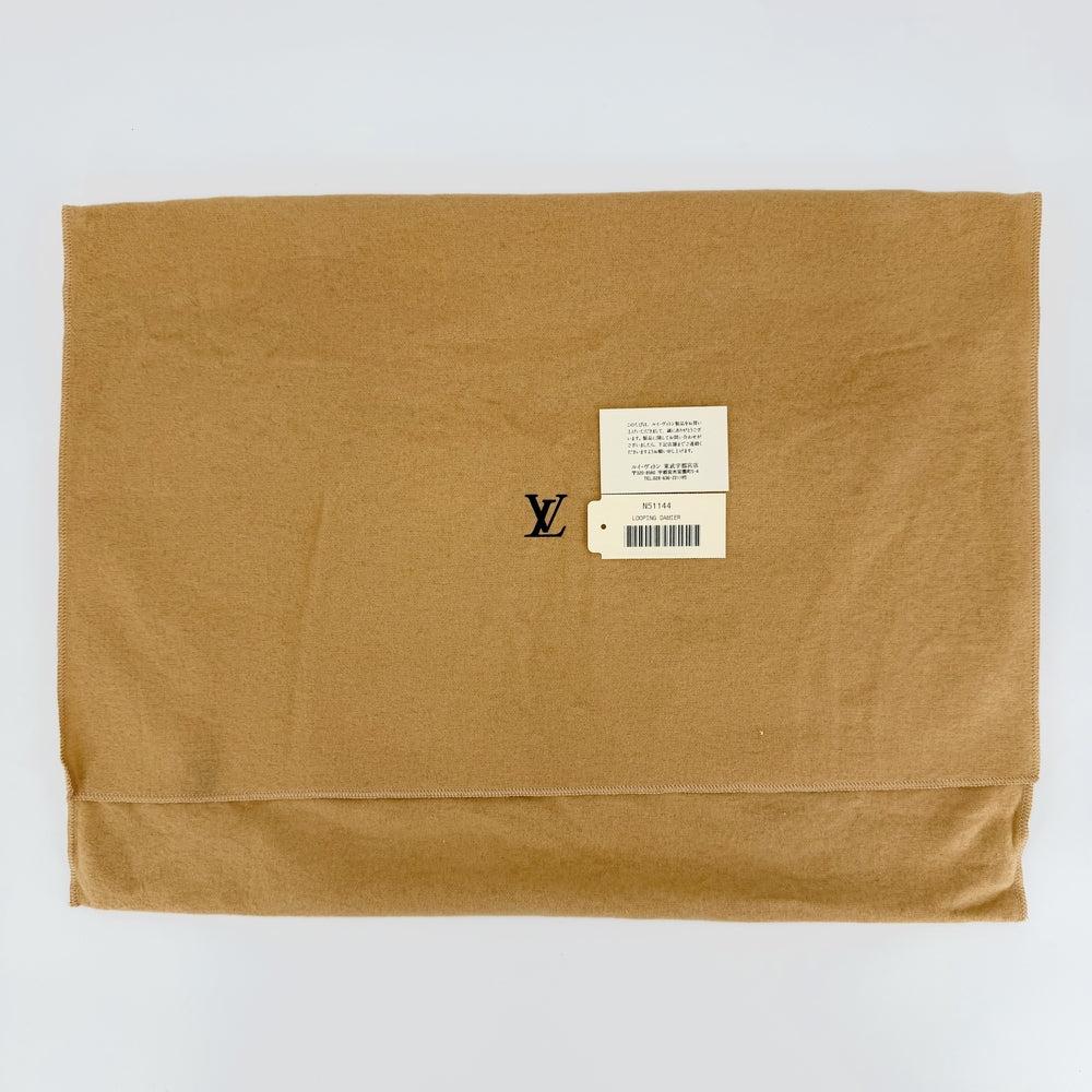 LOUIS VUITTON ルイヴィトン ショルダーバッグ ルーピングGM ワンハンドル スペシャルオーダー N51144 ダミエキャンバス ブラウン 茶 ゴールド金具 レディース【中古品】