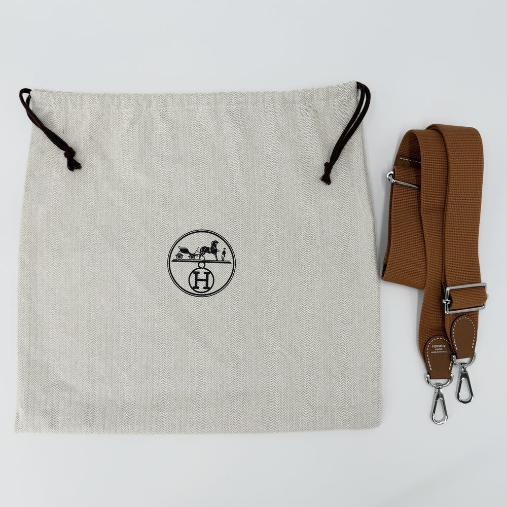 HERMES エルメス ショルダーバッグ エブリン３ 23 K刻印 レザー ブラウン 茶 シルバー金具 レディース 2025年【中古品】