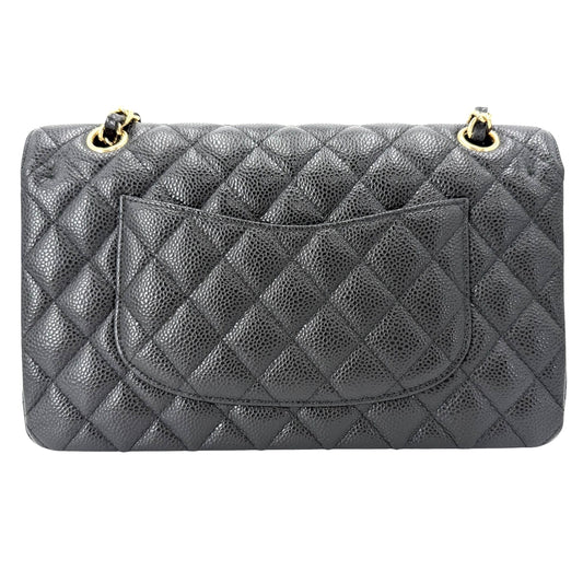 CHANEL シャネル ショルダーバッグ マトラッセ25 ダブルフラップ ダブルチェーン チェーン ココマーク ココ かばん 鞄 キャビアスキン ブラック 黒 ゴールド金具 レディース【中古品】
