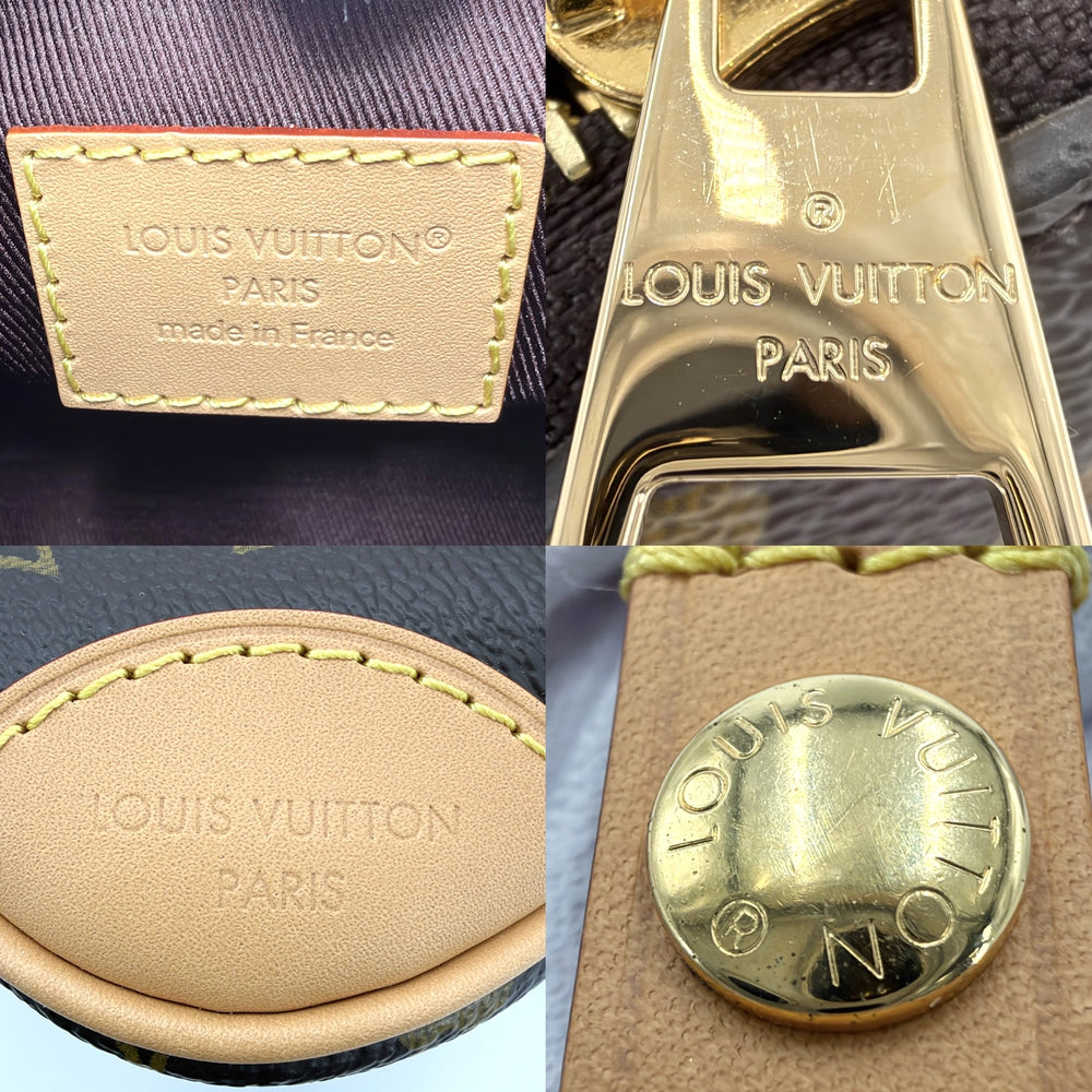LOUIS VUITTON ルイヴィトン 2WAY ナノ･ブーローニュ ハンドバッグ ショルダーバッグ M25519 モノグラムキャンバス ブラウン 茶 ゴールド金具 レディース【中古品】