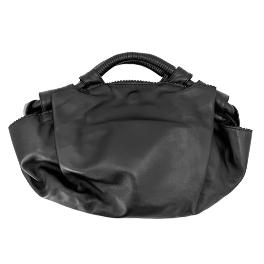 LOEWE ロエベ ハンドバッグ アナグラム ナッパアイレ レザー ブラック 黒 ゴールド金具 レディース【中古品】