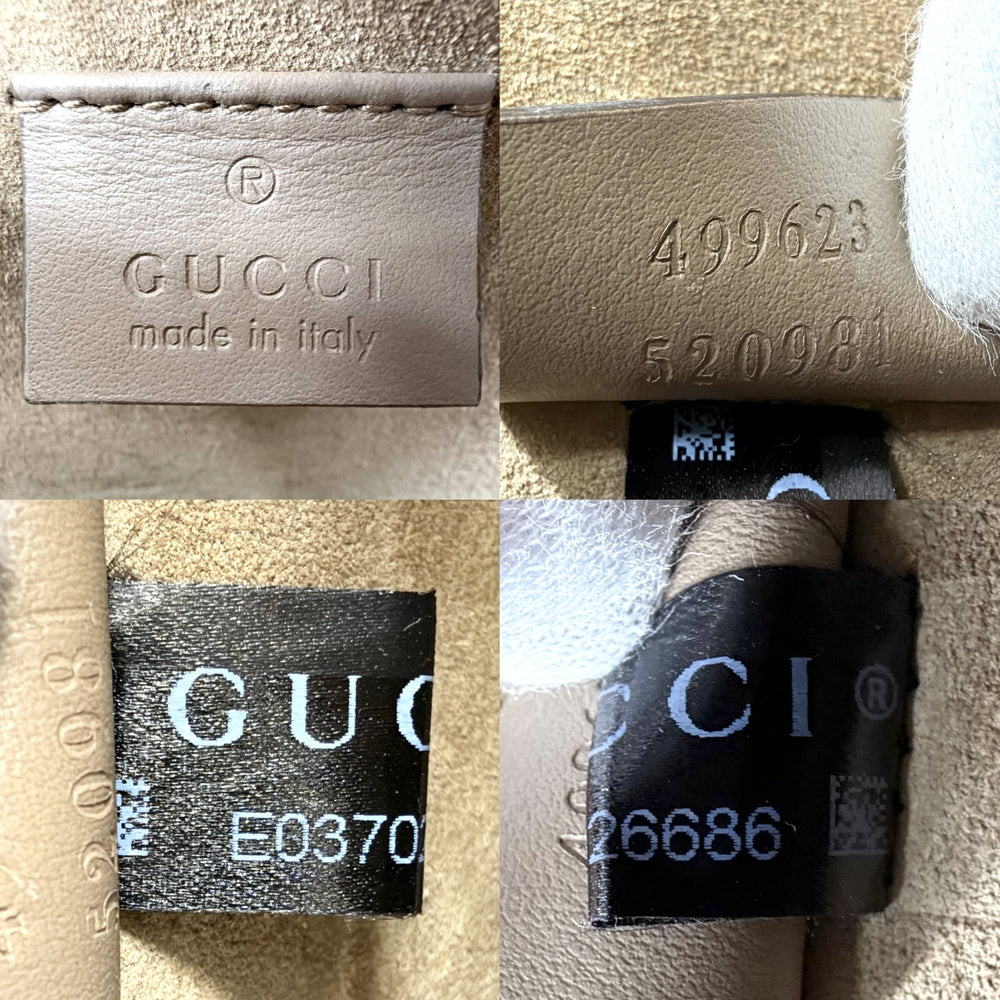 GUCCI グッチ ショルダーバッグ ディオニュソス スモール チェーンショルダー タイガーヘッド 499623 PVC スエード ラインストーン ベージュ シルバー金具 レディース【中古品】