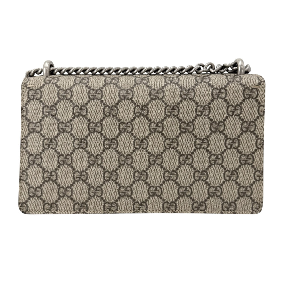 GUCCI グッチ ショルダーバッグ ディオニュソス スモール チェーンショルダー タイガーヘッド 499623 PVC スエード ラインストーン ベージュ シルバー金具 レディース【中古品】
