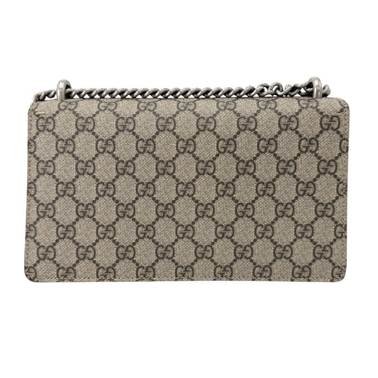 GUCCI グッチ ショルダーバッグ ディオニュソス スモール チェーンショルダー タイガーヘッド 499623 PVC スエード ラインストーン ベージュ シルバー金具 レディース【中古品】