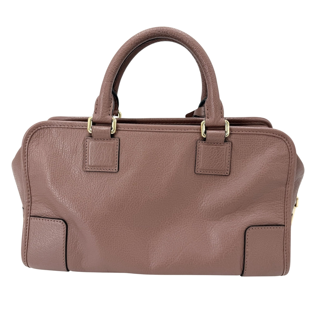 LOEWE ロエベ ハンドバッグ アナグラム アマソナ28 ミニボストンバッグ レザー ブラウン 茶 ゴールド金具 レディース【中古品】