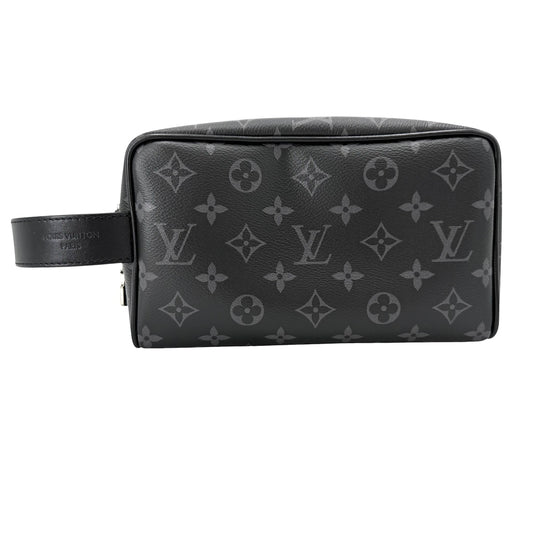 LOUIS VUITTON ルイヴィトン クラッチバッグ モノグラムエクリプス ロッカー ドップキット セカンドバッグ モノグラムエクリプス かばん 鞄 M83113 PVCコーティングキャンバス レザー ブラック 黒 シルバー金具 メンズ【中古品】