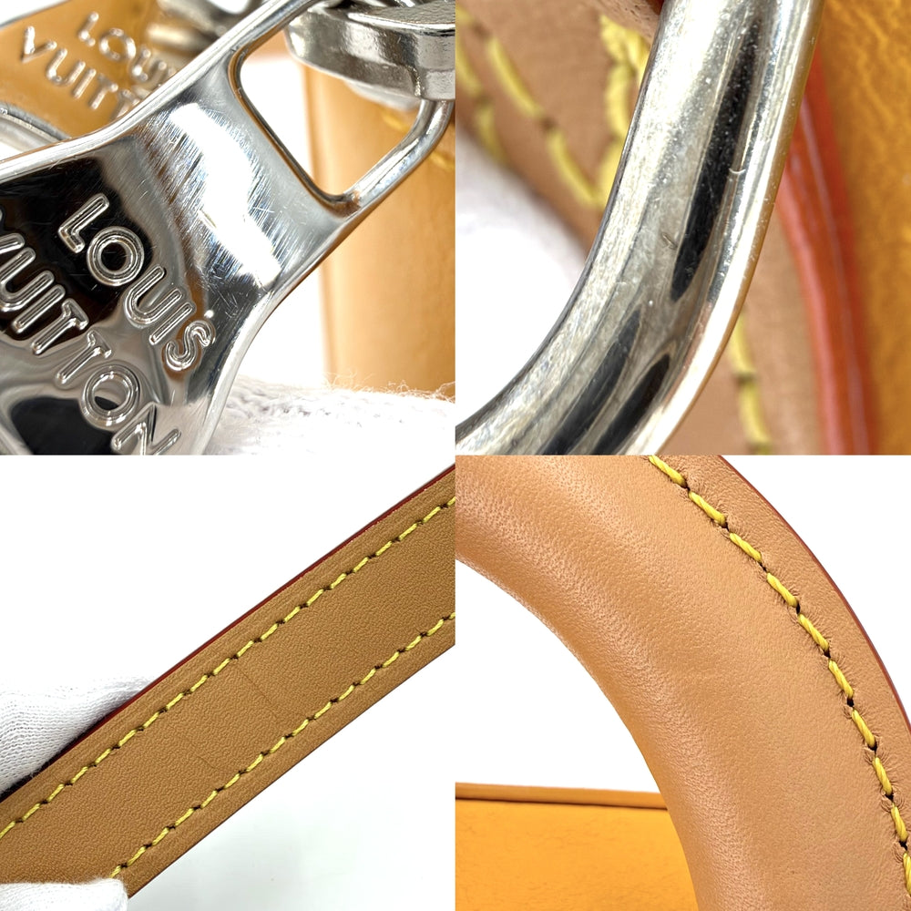LOUIS VUITTON ルイヴィトン 2WAY ヴェルティカル ボックス トランク ロゴ ショルダーバッグ ハンドバッグ M59666 カーフ サフラン シルバー金具 メンズ【中古品】