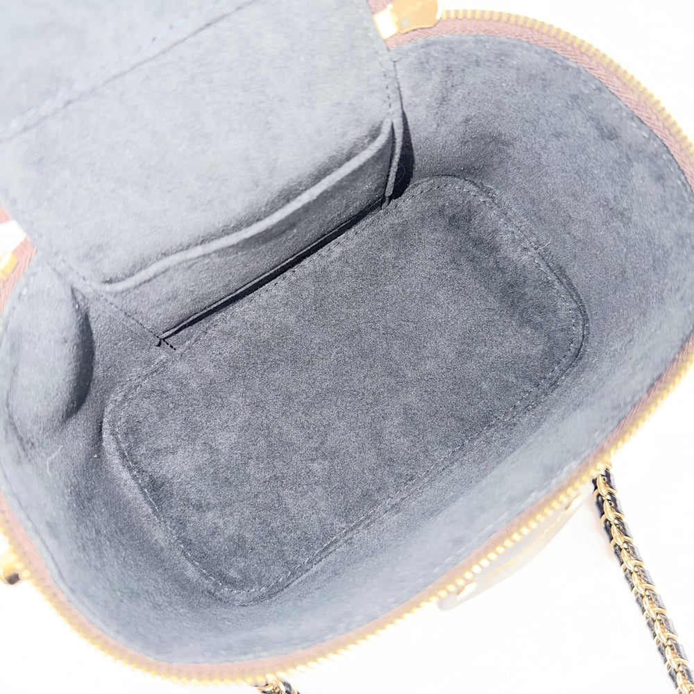 LOUIS VUITTON ルイヴィトン 2WAY ヴァニティ NV PM ロゴ ショルダーバッグ ハンドバッグ M47128 モノグラムキャンバス モノグラムリバースキャンパス ブラウン 茶 ゴールド金具 レディース【中古品】