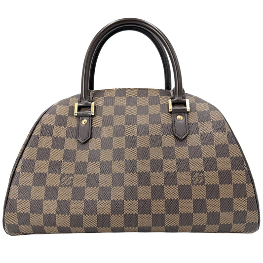 LOUIS VUITTON ルイヴィトン ハンドバッグ リベラMM ミニボストンバッグ N41434 ダミエキャンバス ブラウン 茶 ゴールド金具 レディース【中古品】