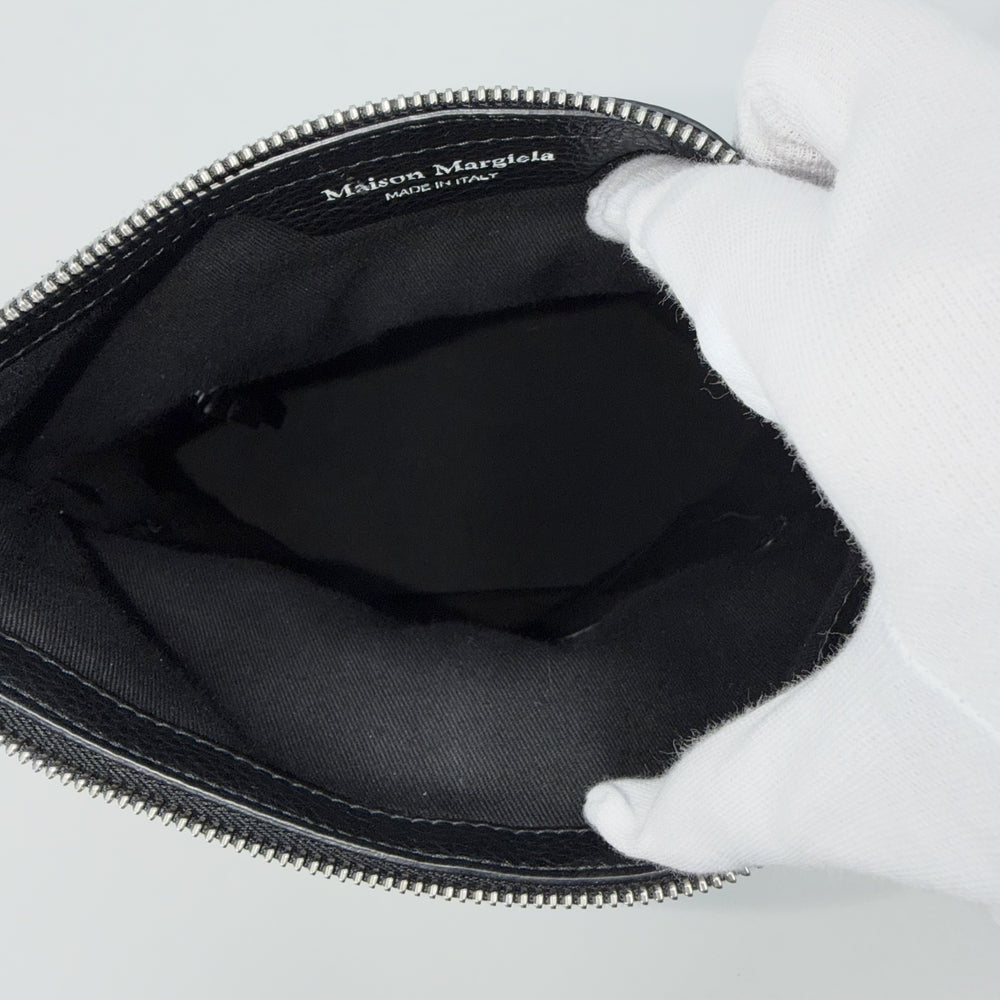 MAISON MARGIELA メゾンマルジェラ 2WAY ソフト 5AC ミニ ハンドバッグ ショルダーバッグ SB1WG0084 レザー ブラック 黒 シルバー金具 レディース【中古品】