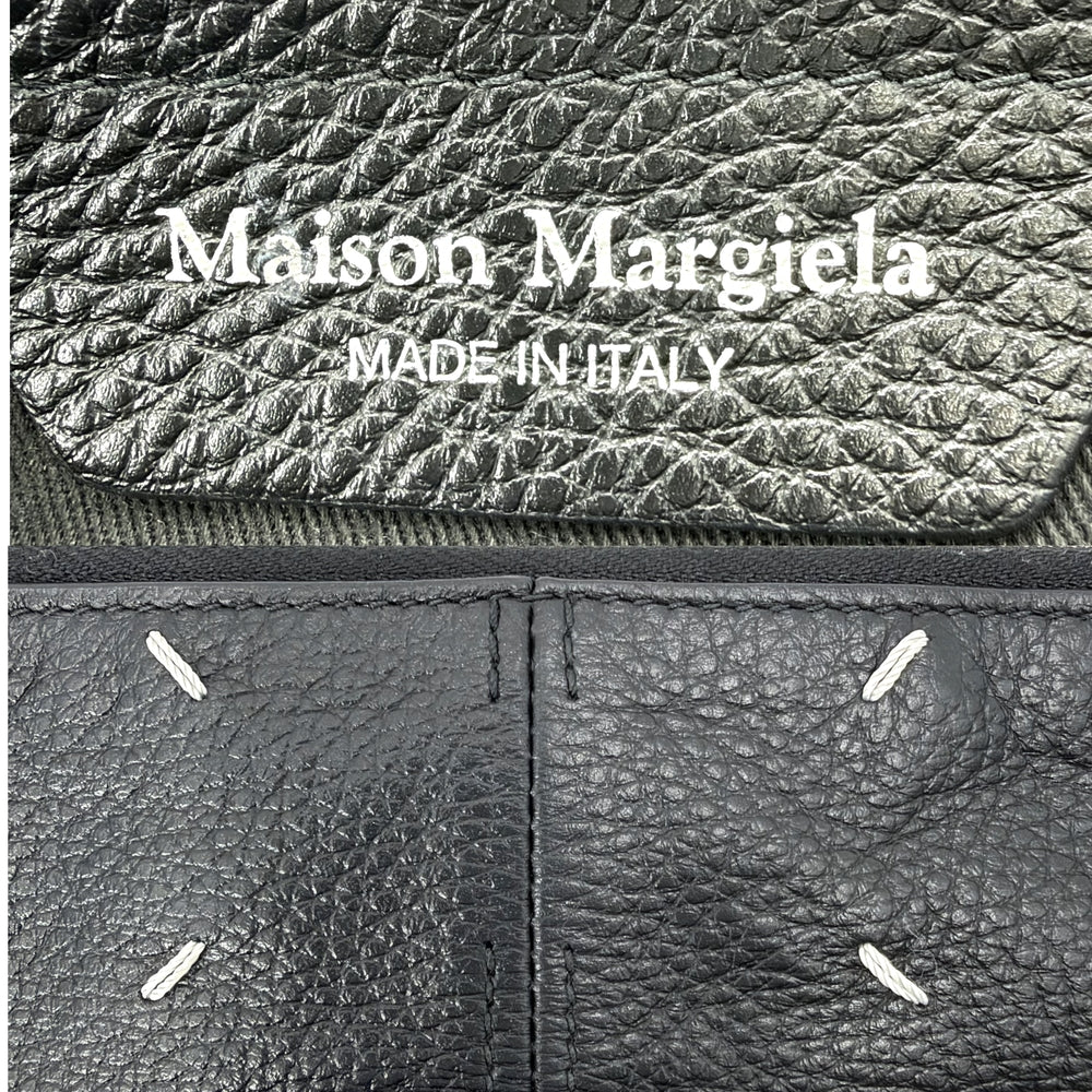 MAISON MARGIELA メゾンマルジェラ 2WAY ソフト 5AC ミニ ハンドバッグ ショルダーバッグ SB1WG0084 レザー ブラック 黒 シルバー金具 レディース【中古品】