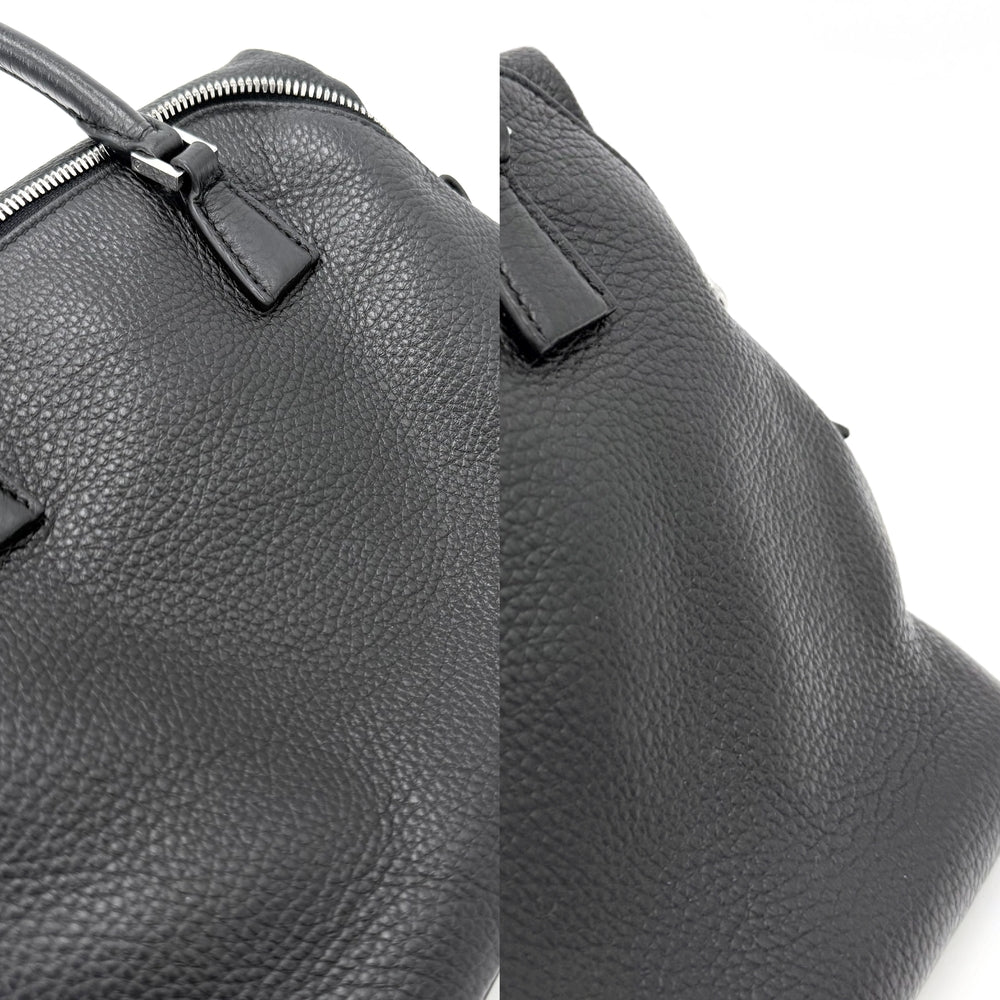 MAISON MARGIELA メゾンマルジェラ 2WAY ソフト 5AC ミニ ハンドバッグ ショルダーバッグ SB1WG0084 レザー ブラック 黒 シルバー金具 レディース【中古品】