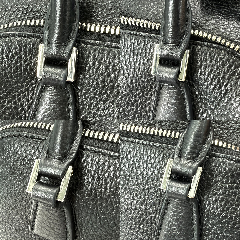 MAISON MARGIELA メゾンマルジェラ 2WAY ソフト 5AC ミニ ハンドバッグ ショルダーバッグ SB1WG0084 レザー ブラック 黒 シルバー金具 レディース【中古品】