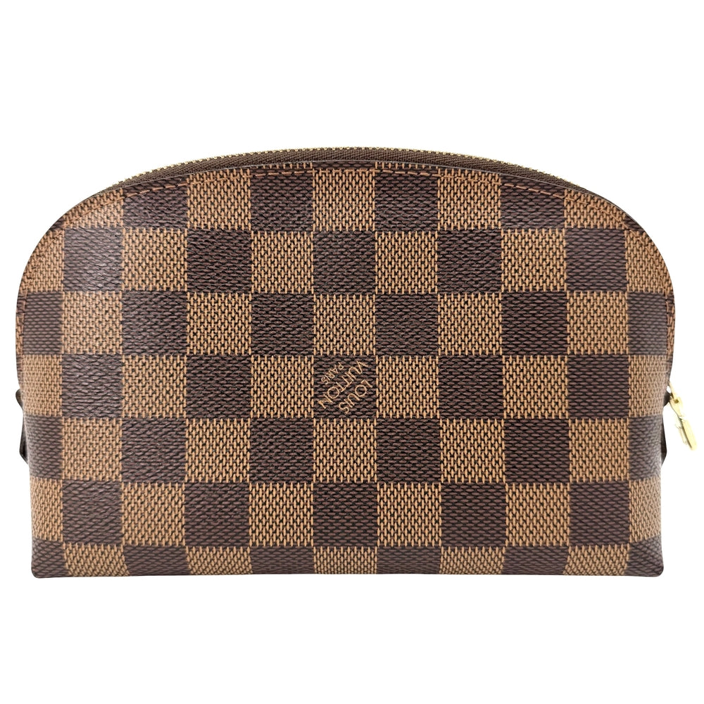 LOUIS VUITTON ルイヴィトン ポーチ ダミエ ポシェットコスメティックPM 化粧ポーチ 小物入れ N47516 ダミエキャンバス ブラウン 茶 ゴールド金具 レディース【中古品】