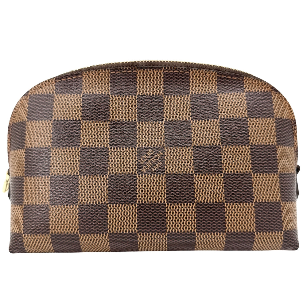 LOUIS VUITTON ルイヴィトン ポーチ ダミエ ポシェットコスメティックPM 化粧ポーチ 小物入れ N47516 ダミエキャンバス ブラウン 茶 ゴールド金具 レディース【中古品】