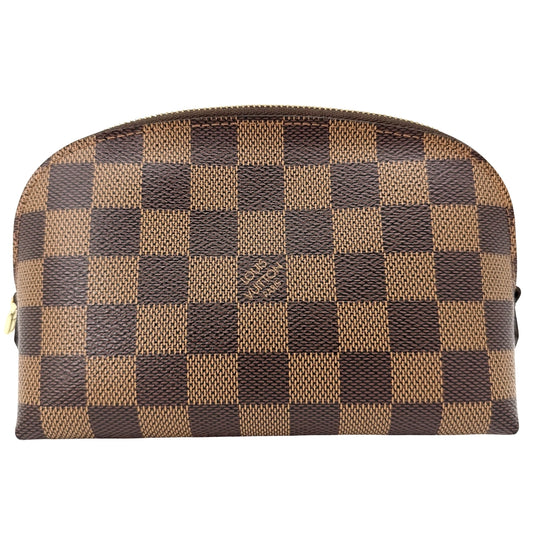 LOUIS VUITTON ルイヴィトン ポーチ ダミエ ポシェットコスメティックPM 化粧ポーチ 小物入れ N47516 ダミエキャンバス ブラウン 茶 ゴールド金具 レディース【中古品】