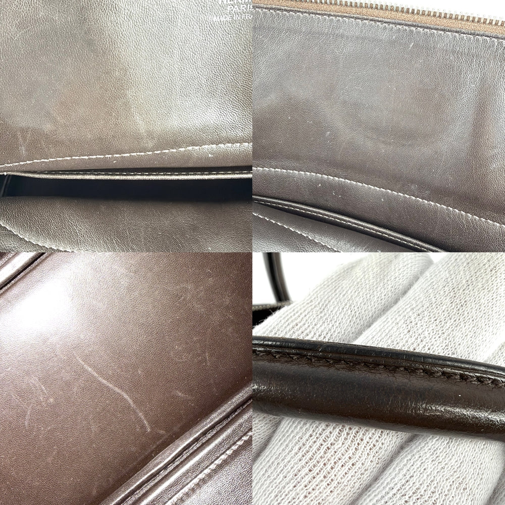 HERMES エルメス 2WAY ボリード31 ハンドバッグ ショルダーバッグ □L レザー ブラウン 茶 シルバー金具 レディース 2008年【中古品】
