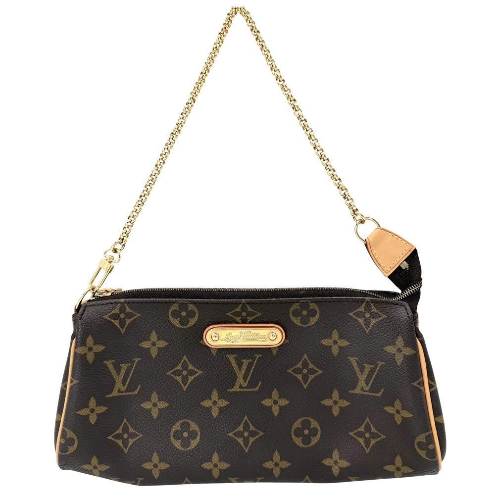 LOUIS VUITTON ルイヴィトン ハンドバッグ エヴァ チェーントート M95567 モノグラムキャンバス ブラウン 茶 ゴールド金具 レディース【中古品】