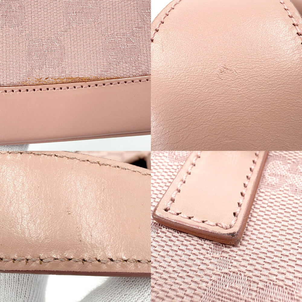 GUCCI グッチ ハンドバッグ ジャッキー 001 3735 GGキャンバス レザー ピンク シルバー金具 レディース【中古品】