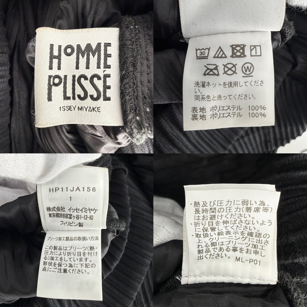 ISSEY MIYAKE イッセイミヤケ 長袖シャツ オムプリッセ アウター プリーツ アパレル 服 ブラック 黒 春 秋 ポリエステル メンズ【中古品】