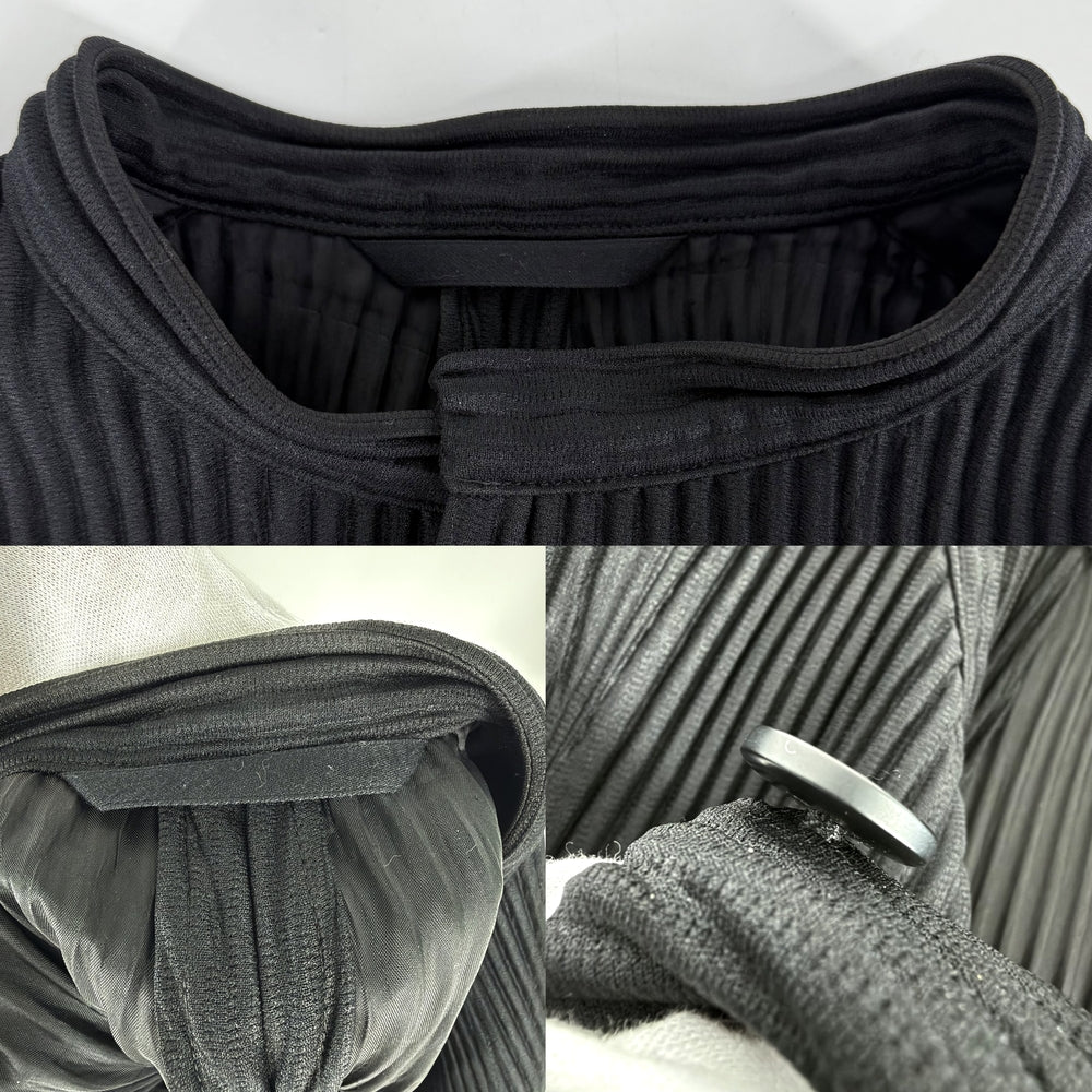 ISSEY MIYAKE イッセイミヤケ 長袖シャツ オムプリッセ アウター プリーツ アパレル 服 ブラック 黒 春 秋 ポリエステル メンズ【中古品】