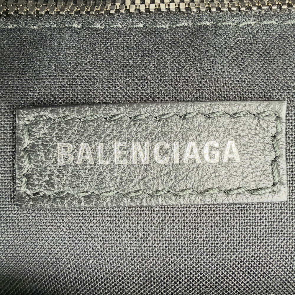 BALENCIAGA バレンシアガ リュック エブリデイ バックパック ロゴ 552374 レザー ブラック 黒 シルバー金具 メンズ【中古品】