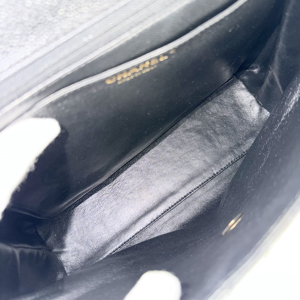 CHANEL シャネル ハンドバッグ マトラッセ ココマーク ターンロック トップハンドル A12397 キャビアスキン ブラック 黒 ゴールド金具 レディース【中古品】