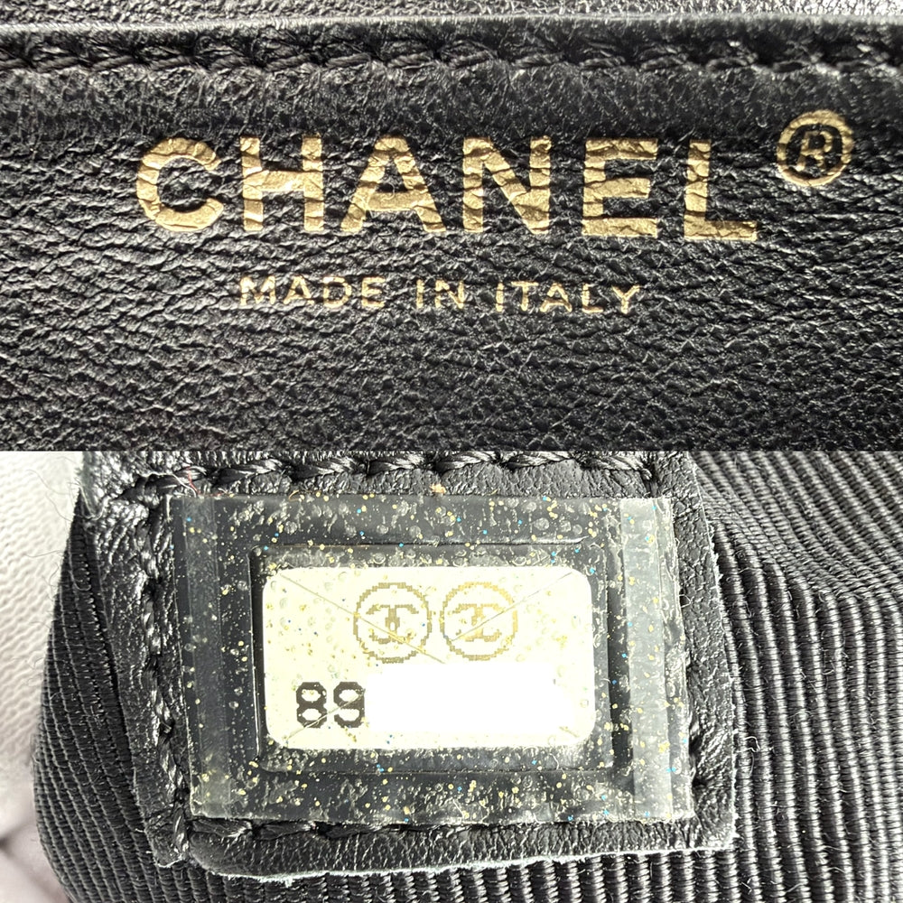 CHANEL シャネル ハンドバッグ マトラッセ ココマーク ターンロック トップハンドル A12397 キャビアスキン ブラック 黒 ゴールド金具 レディース【中古品】