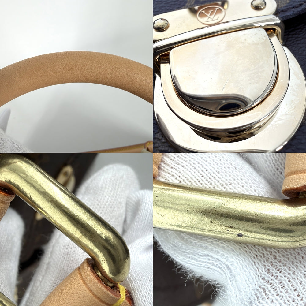 LOUIS VUITTON ルイヴィトン ハンドバッグ マンハッタンPM M40026 モノグラムキャンバス ブラウン 茶 ゴールド金具 レディース【中古品】
