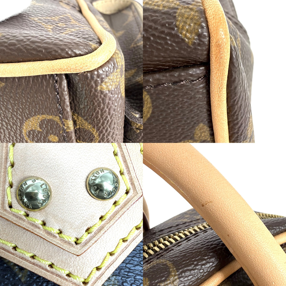 LOUIS VUITTON ルイヴィトン ハンドバッグ マンハッタンPM M40026 モノグラムキャンバス ブラウン 茶 ゴールド金具 レディース【中古品】
